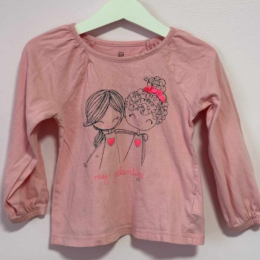 pink little girl friendship top
